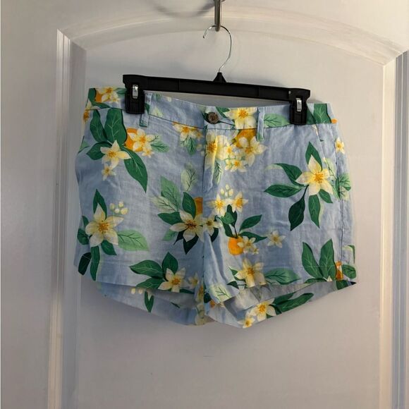 Floral/Tropical Print Linen Women's Shorts Sz 8 - Picture 1 of 5